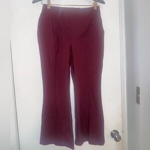 INC International Concepts Wine Flare Ponte Pants
